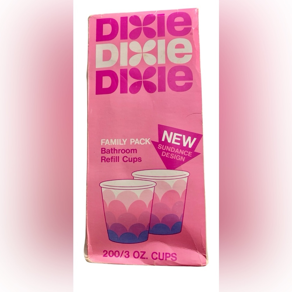 Vintage Dixie Cups Sundance Design 3 Oz Cups Sealed Box 200 Cups From 1972